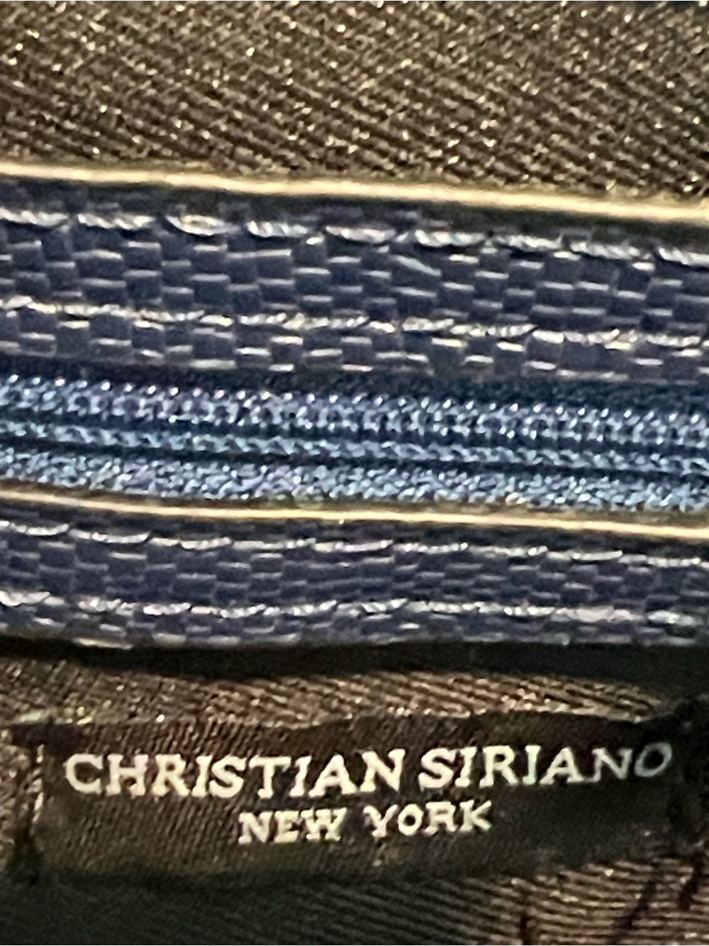 Christian Siriano Yellow, Navy & Coral Textured Tote - Picture 12 of 16